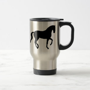 Piaffe Horse (zwart) Reisbeker