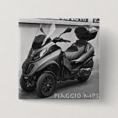Piaggio MP3-Button Vierkante Button 5,1 Cm (Voorkant)