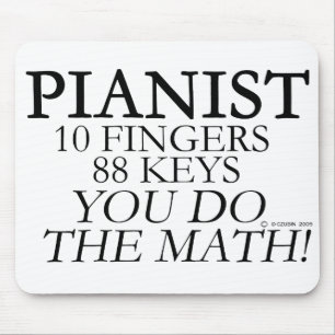 Pianist 10 vingers 88 sleutels muismat