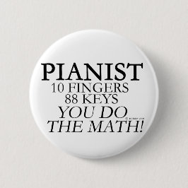 Pianist 10 vingers 88 sleutels ronde button 5,7 cm