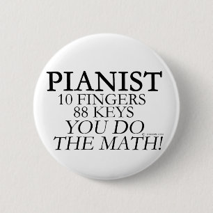 Pianist 10 vingers 88 sleutels ronde button 5,7 cm