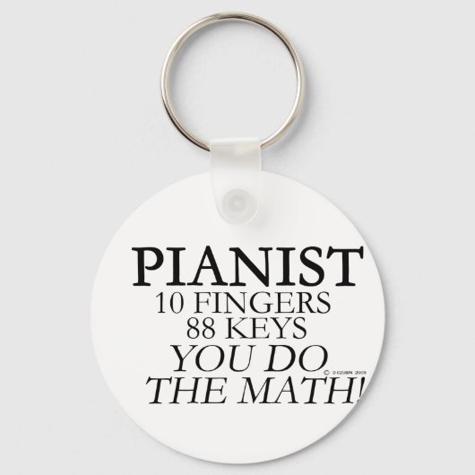 Pianist 10 vingers 88 sleutels sleutelhanger (Voorkant)