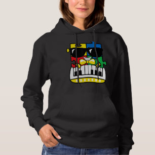 Pianist Autism Awareness Cute Piano Puzzle Piece B Hoodie