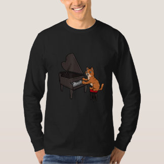 Pianist Cat Musician Instrumentalist Piano Player T-shirt
