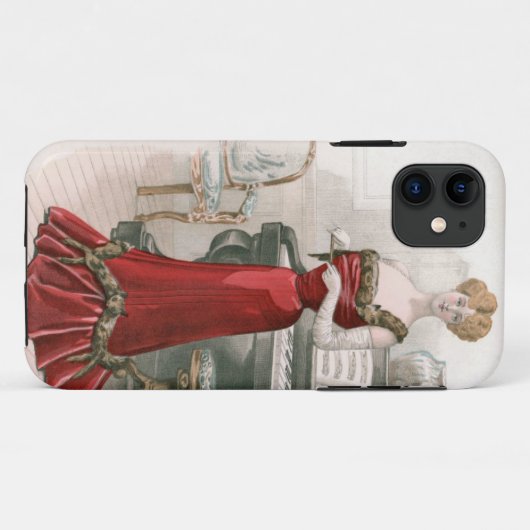 Pianist  Edwardian Mode Illustratie Case-Mate iPhone Case (Achterkant (horizontaal))