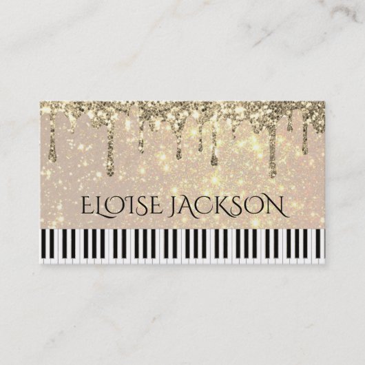 pianist elegant visitekaartje (Voorkant)