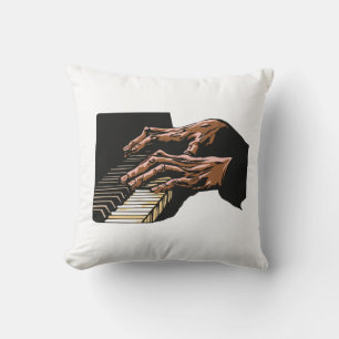 Pianist handen die piano spelen – kussen
