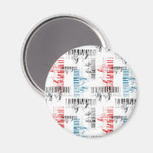 Pianist handpatroon magneet (Voorkant / Achterkant)