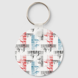 Pianist handpatroon sleutelhanger