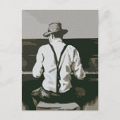  pianist in harmonie briefkaart (Voorkant)