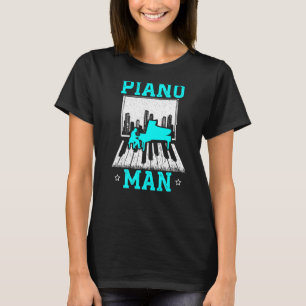 Pianist Musi, muziekinstrument met pianist Man T-shirt