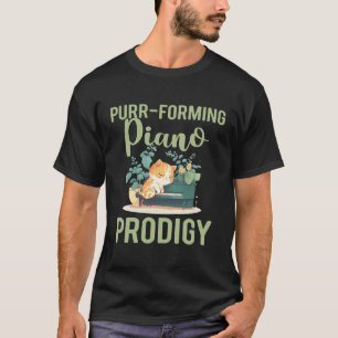 Pianist Pianist Cat Lover Keyboard Klassiek T-shirt