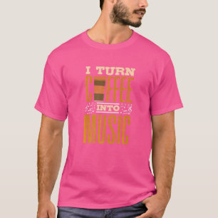 Pianist Piano Player-toetsenbord waarmee ik koffie T-shirt