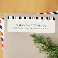 Pianist Return Address Piano Keyboard Motif