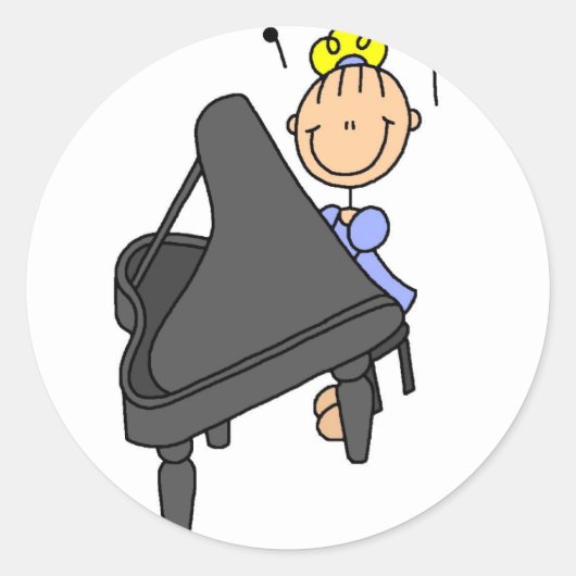 Pianist Stickers Sticker (Voorkant)