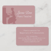 Pianist Visitekaartje (Voorkant / Achterkant)
