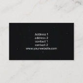 pianist zwarte druppelende glitter visitekaartje (Achterkant)