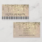 pianiste carte de visite élégant (Devant / Derrière)
