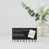 pianiste | Muziekspeler | Opmerkingen vel Visitekaartje (Staand voorkant)