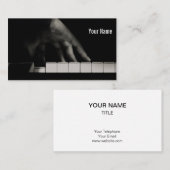 Pianist's hand visitekaartje (Voorkant / Achterkant)