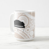 Piano à queue électrique : modèle 3D : Tasse de (Devant gauche)