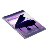 Piano à queue sur le carnet de musique de plage de (Côté Droit)