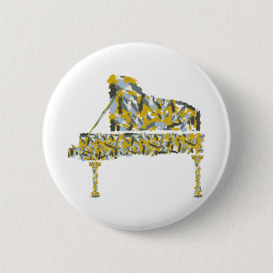 Piano abstract ronde button 5,7 cm