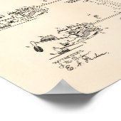 Piano Action 1886 Patent Art Old Peper Poster (Hoek)