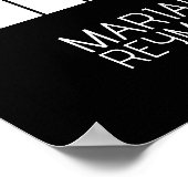 Piano All-Over Black Surface met naam Poster (Hoek)