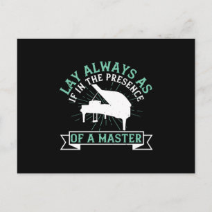 Piano - Als in aanwezigheid van een meester Briefkaart