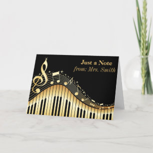 Piano and Music Personalized Greeting Cards