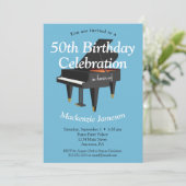 Piano Anniversaire Invitation Musique Musicien (Debout devant)