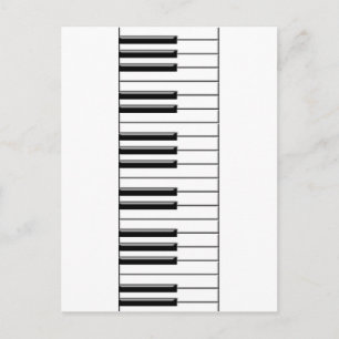Piano Black en White Briefkaart