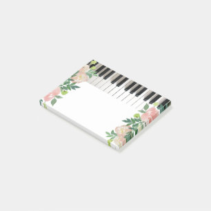 Piano Bloemenmuziek Design Post-it® Notes