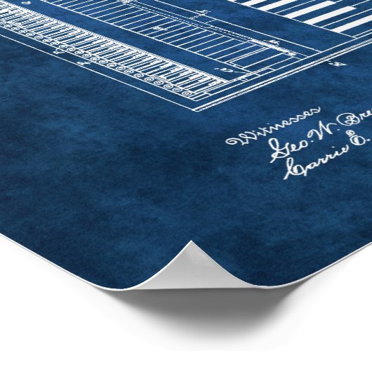 Piano Blueprint #6 Kgift Piano-student Poster (Hoek)
