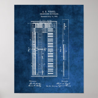 Piano Blueprint #6 Kgift Piano-student Poster