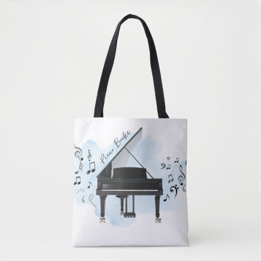 Piano Boeken Muzieknoten Canvas tas (Voorkant)
