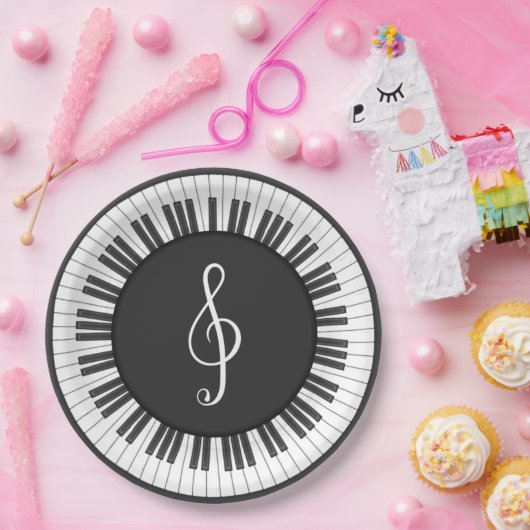 Piano-Borden voor partijconcertoverweging Papieren Bordje (Feest)