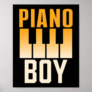 Piano Boy Instrumentspeler Pianist Muzikant Poster