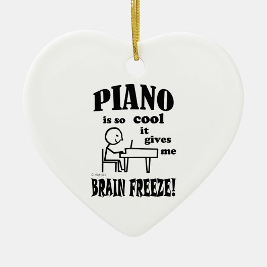 Piano, Brain Freeze Keramisch Ornament (Voorkant)