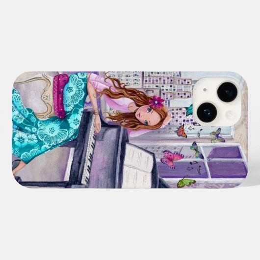 Piano Butterfly Music | coque Iphone 6 (Verso (horizontal))