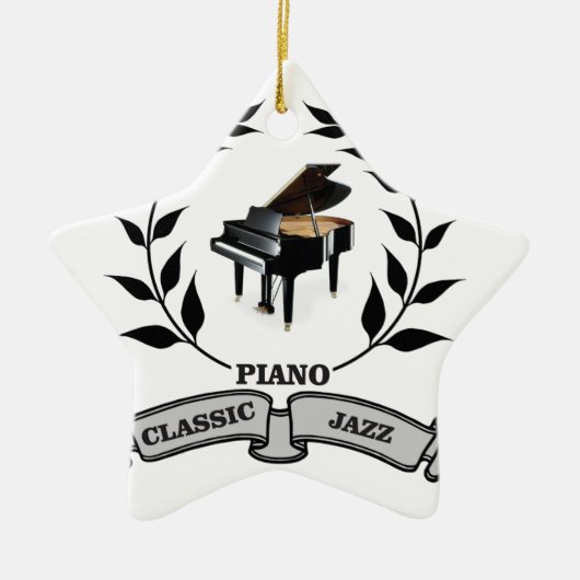piano c jazz keramisch ornament (Voorkant)