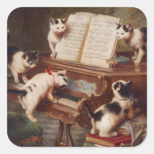 PIANO CATS - Grappige  Cat Stickers