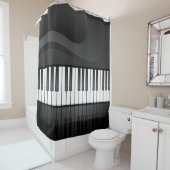 Piano Clavier Design Douche rideau (En situation)