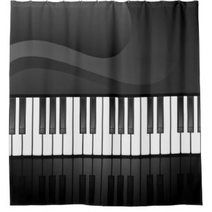 Piano Clavier Design Douche rideau