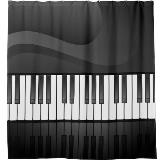 Piano Clavier Design Douche rideau (Devant)