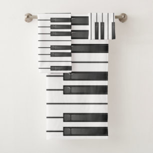 Piano Clavier Design Ensemble de serviettes de bai