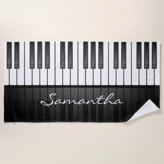 Piano Clavier Design Plage Serviette (Devant)