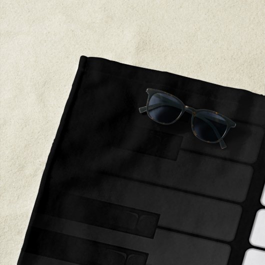 Piano Clavier Design Plage Serviette (En situation)