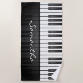Piano Clavier Design Plage Serviette (Devant)